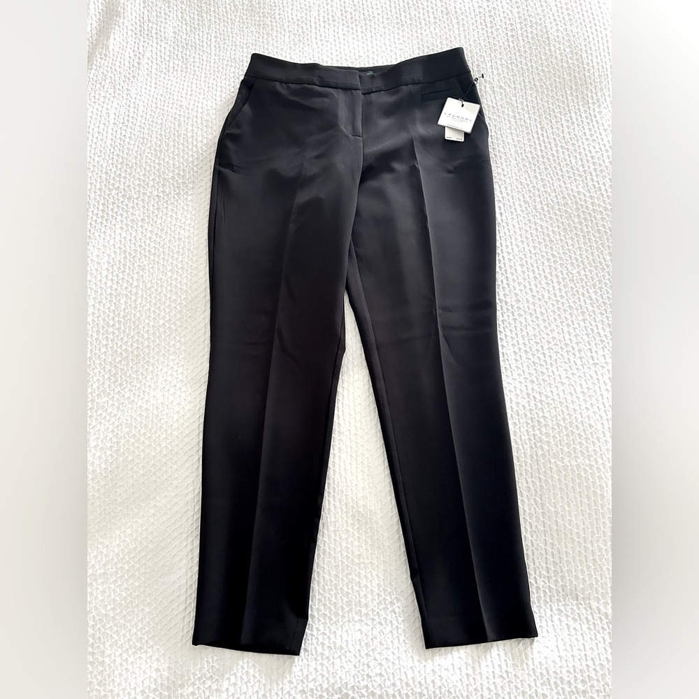 BNWT Laundry by Shelli Segal Women’s Slim Crepe Pant, Business Work, Black, 10